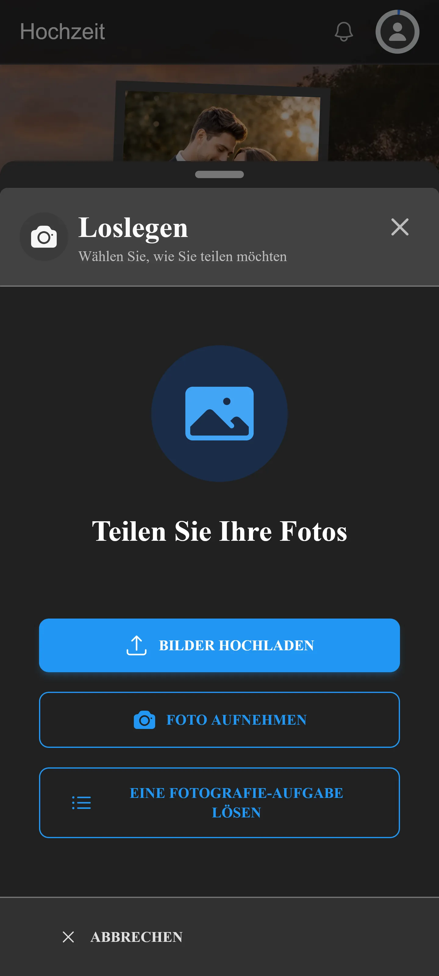 Guests upload photos easily
